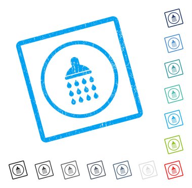 Duş simgesi kauçuk filigran