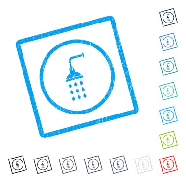 Duş simgesi kauçuk filigran