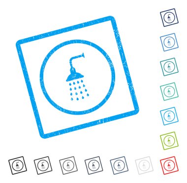 Duş simgesi kauçuk filigran