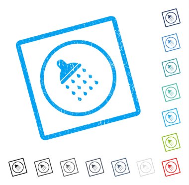 Duş simgesi kauçuk filigran