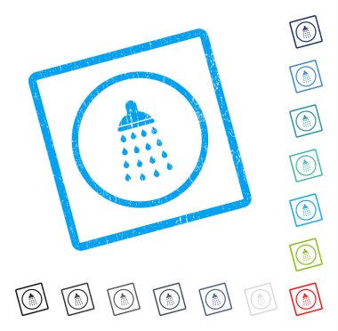 Duş simgesi kauçuk filigran