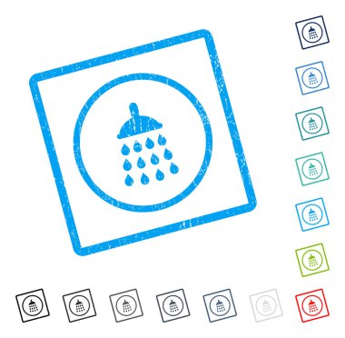 Duş simgesi kauçuk filigran