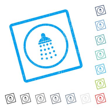 Duş simgesi kauçuk filigran