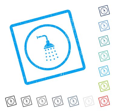 Duş simgesi kauçuk filigran