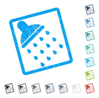 Duş simgesi kauçuk filigran