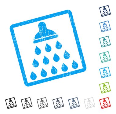 Duş simgesi kauçuk filigran