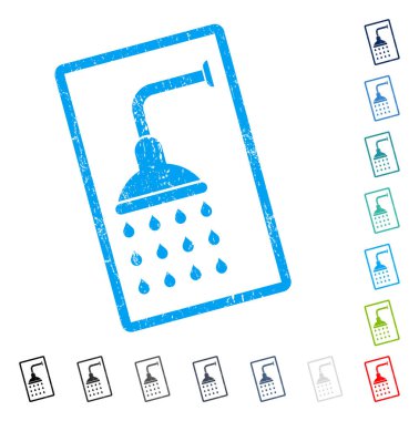 Duş simgesi kauçuk filigran