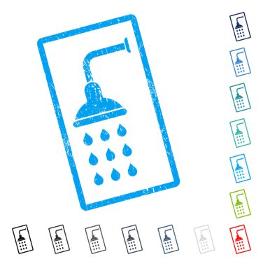 Duş simgesi kauçuk filigran