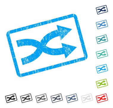 Shuffle oklar sağ simge kauçuk filigran