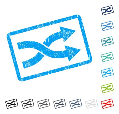 Shuffle oklar sağ simge kauçuk filigran