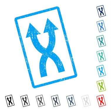 Simge kauçuk filigran yukarı okları shuffle