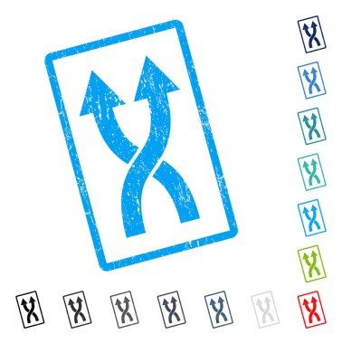 Simge kauçuk filigran yukarı okları shuffle