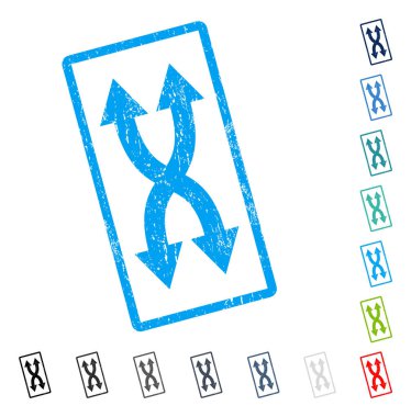 Shuffle okları dikey simgesi kauçuk filigran