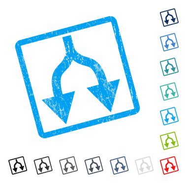 Simge kauçuk filigran aşağı okları bölme