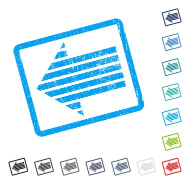 Şerit ok sol simgesi kauçuk filigran