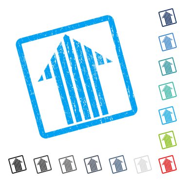 Ok simgesi kauçuk filigran yukarı şerit