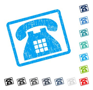 Sesi telefon simgesi kauçuk filigran