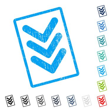 Simge kauçuk filigran aşağı çift ok ucu