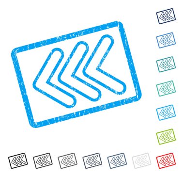 İşaretçi sol simgesi kauçuk filigran üçlü