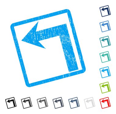 Sol simgesi kauçuk filigran açmak