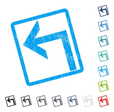 Sol simgesi kauçuk filigran açmak