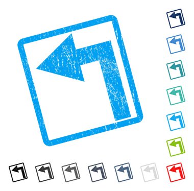 Sol simgesi kauçuk filigran açmak