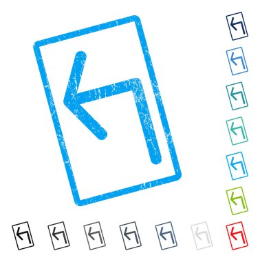 Sol simgesi kauçuk filigran açmak