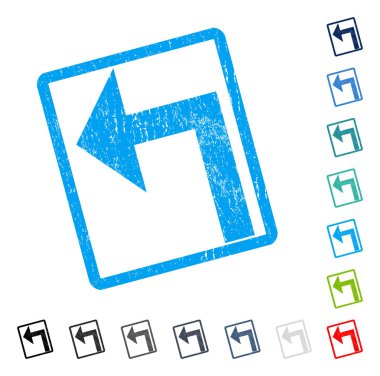 Sol simgesi kauçuk filigran açmak