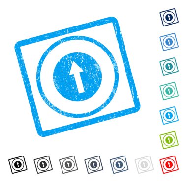 Yuvarlak ok simgesi kauçuk filigran kadar