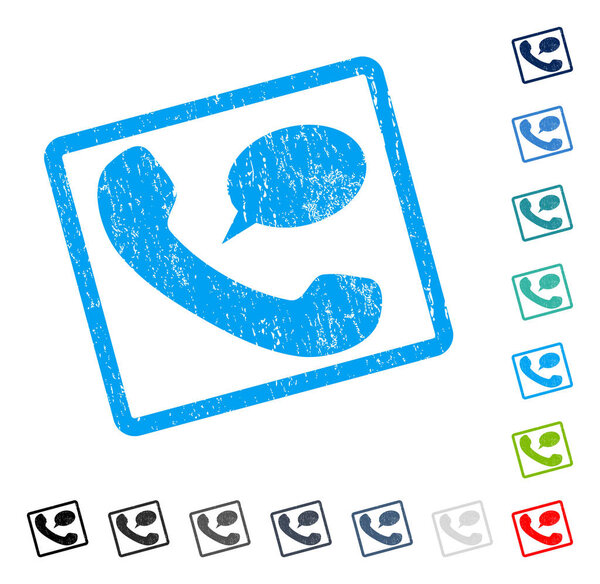 Сообщение по телефону Icon Rubber Watermark
