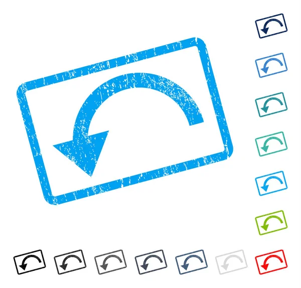 Saatin tersi yönde simgesini kauçuk filigran döndürmek