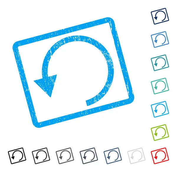 Saatin tersi yönde simgesini kauçuk filigran döndürmek