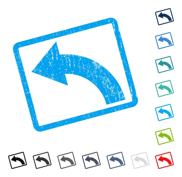 Sol simgesi kauçuk filigran döndürmek