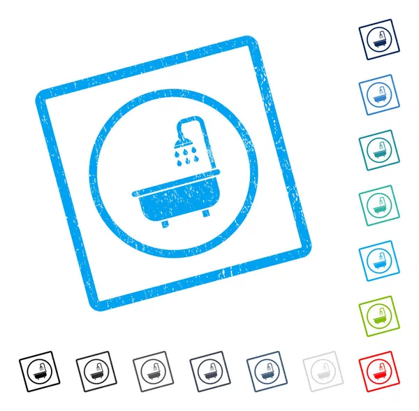Duş Banyo simgesi kauçuk filigran
