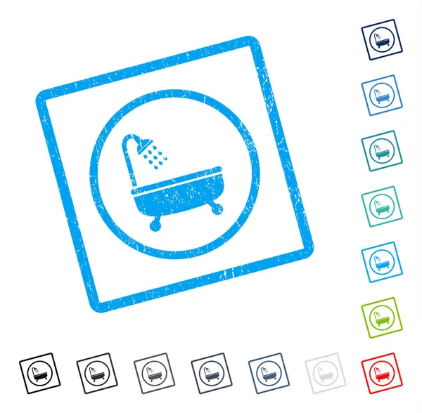 Duş Banyo simgesi kauçuk filigran