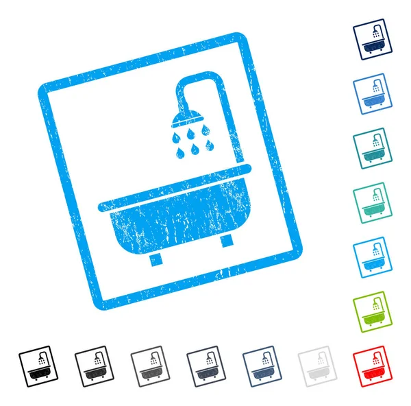 Duş Banyo simgesi kauçuk filigran