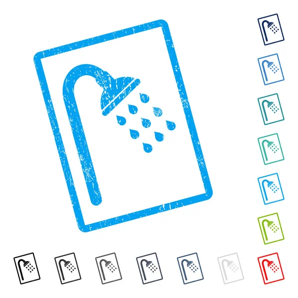 Shower Icon Rubber Watermark — Stock Vector