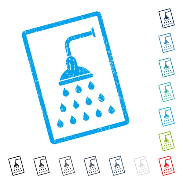 Dusche Symbol Gummi Wasserzeichen — Stockvektor