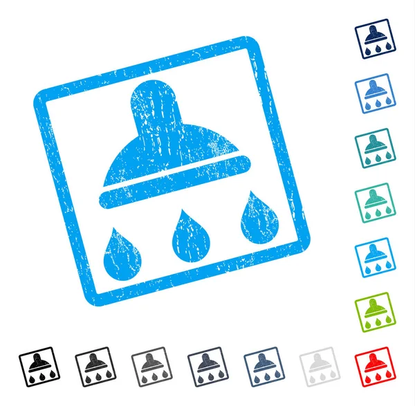 Duş simgesi kauçuk filigran