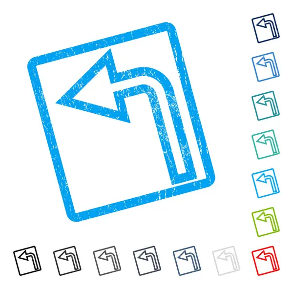 Sol simgesi kauçuk filigran açmak