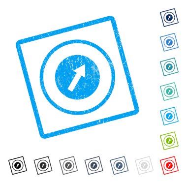 Yukarı sağ yuvarlak ok simgesi kauçuk filigran