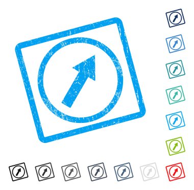 Yukarı sağ yuvarlak ok simgesi kauçuk filigran