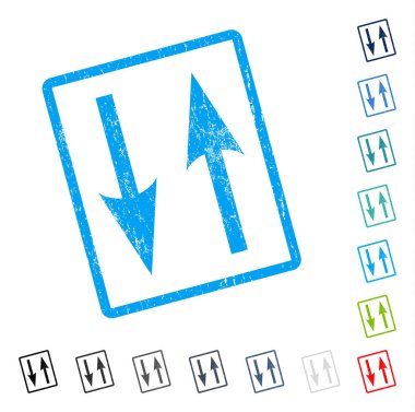 Dikey Exchange okları simge kauçuk filigran