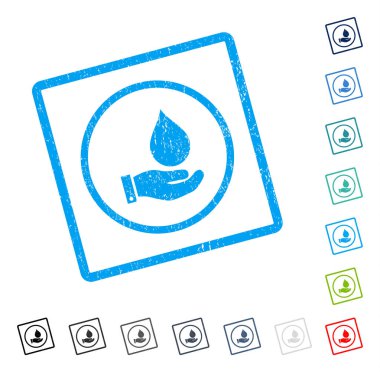 Su Servisi simgesini kauçuk filigran