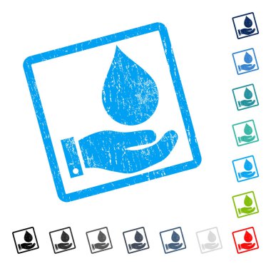 Su Servisi simgesini kauçuk filigran