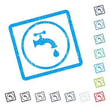 Su dokunun simgesi kauçuk filigran