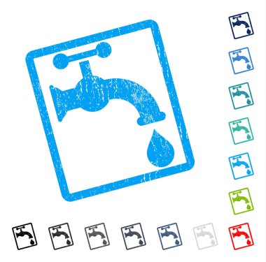 Su dokunun simgesi kauçuk filigran