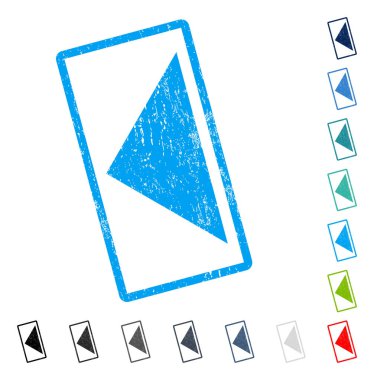 Ok ucu sol simgesi kauçuk filigran