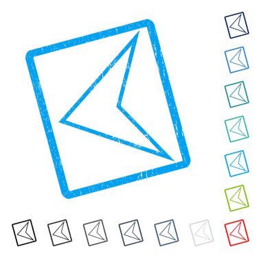 Ok ucu sol simgesi kauçuk filigran