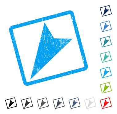 Ok ucu sol aşağı simgesi kauçuk filigran